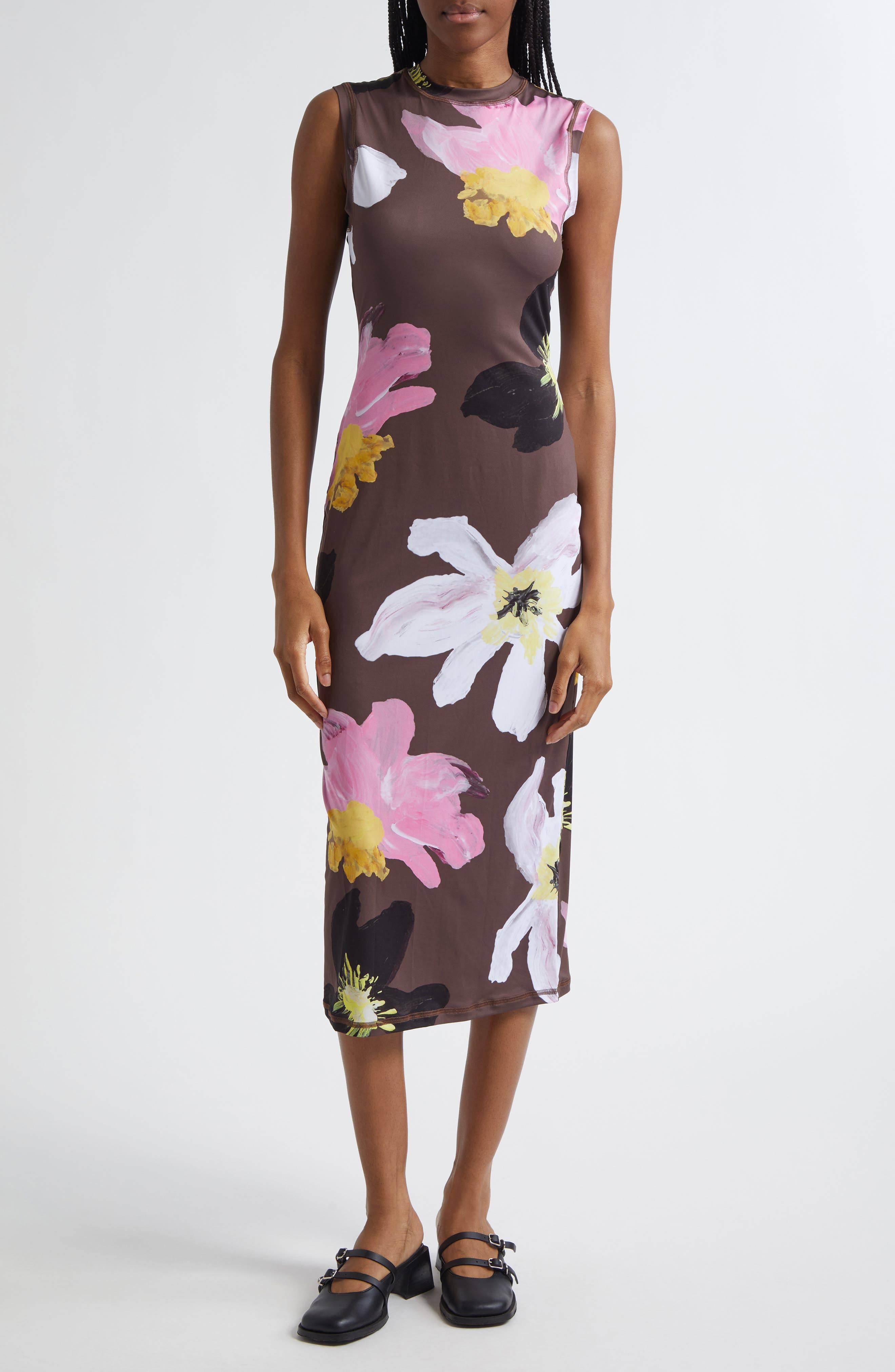 Stine Goya Floral Jersey Tank Dress