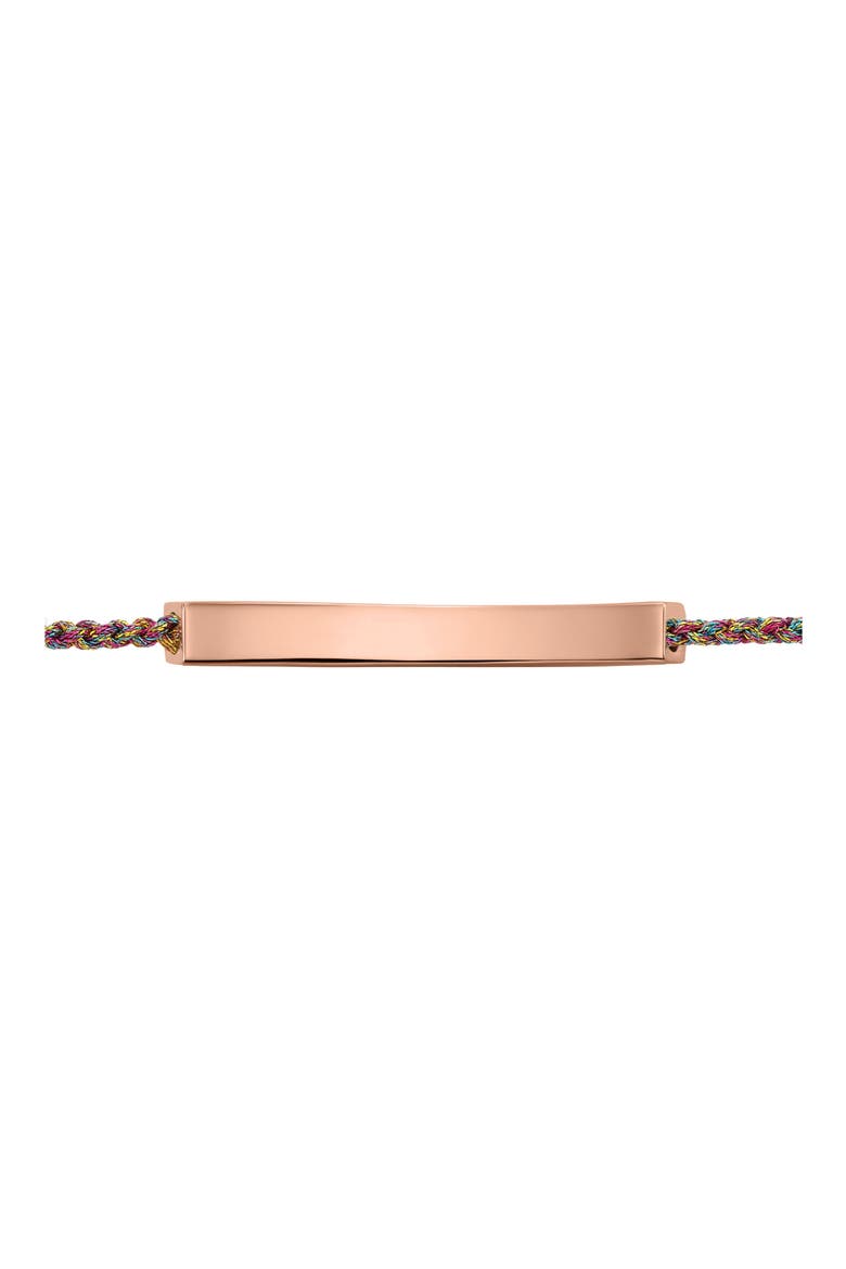 Linear Friendship Bracelet, Alternate, color, ROSE GOLD/ RAINBOW
