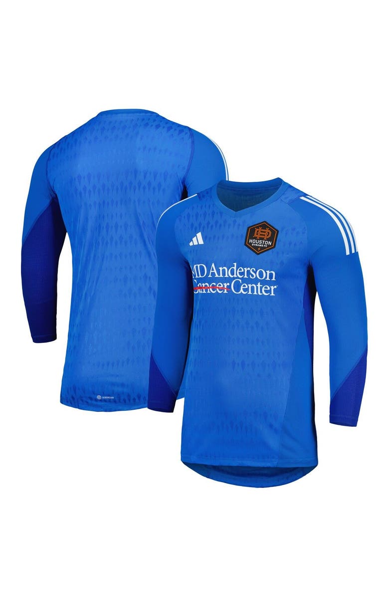 adidas Men's adidas Blue Houston Dynamo FC 2023 Goalkeeper Long Sleeve Replica Jersey, Main, color, 