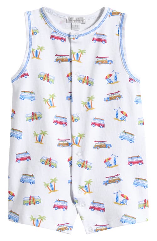 Kissy Kissy Print Sleeveless Romper In Multi