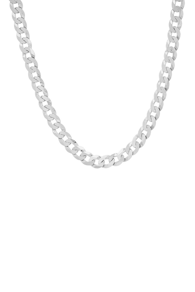 Men's Sterling Silver Thick Italian Miami Cuban Curb Chain Necklace, Main, color, SILVER