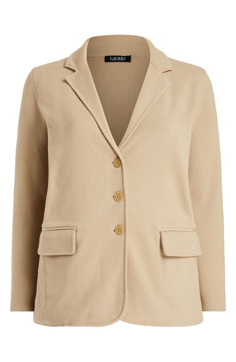 Lauren Ralph Lauren Combed Cotton Blazer, Alternate, color, Birch Tan