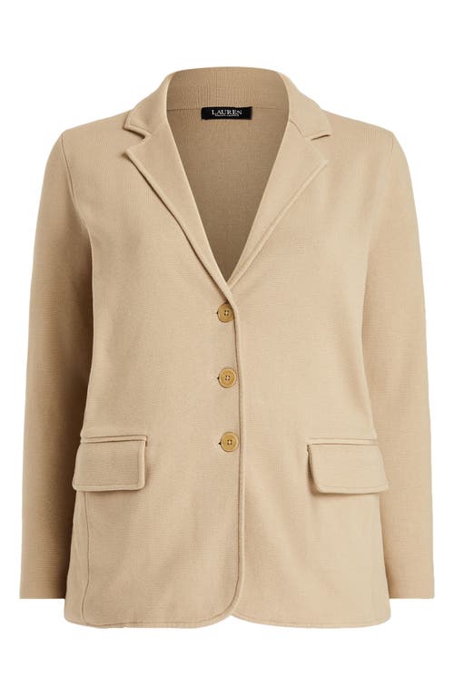 Ralph Lauren Lauren Combed Cotton Blazer In Neutral