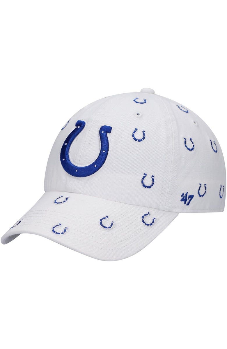 '47 Women's '47 White Indianapolis Colts Confetti Clean Up Adjustable Hat, Main, color, White