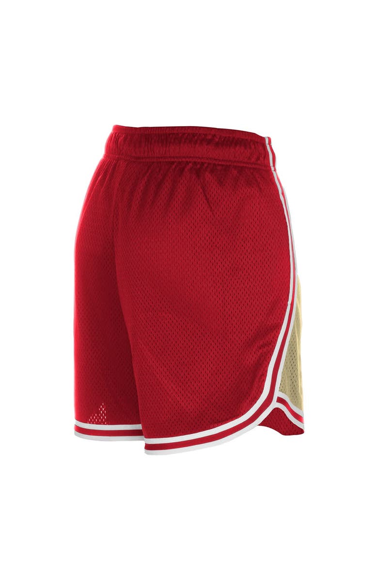 New Era Women's New Era Gold/Scarlet San Francisco 49ers Throwback Sport Classics Mesh Shorts, Alternate, color, Gold