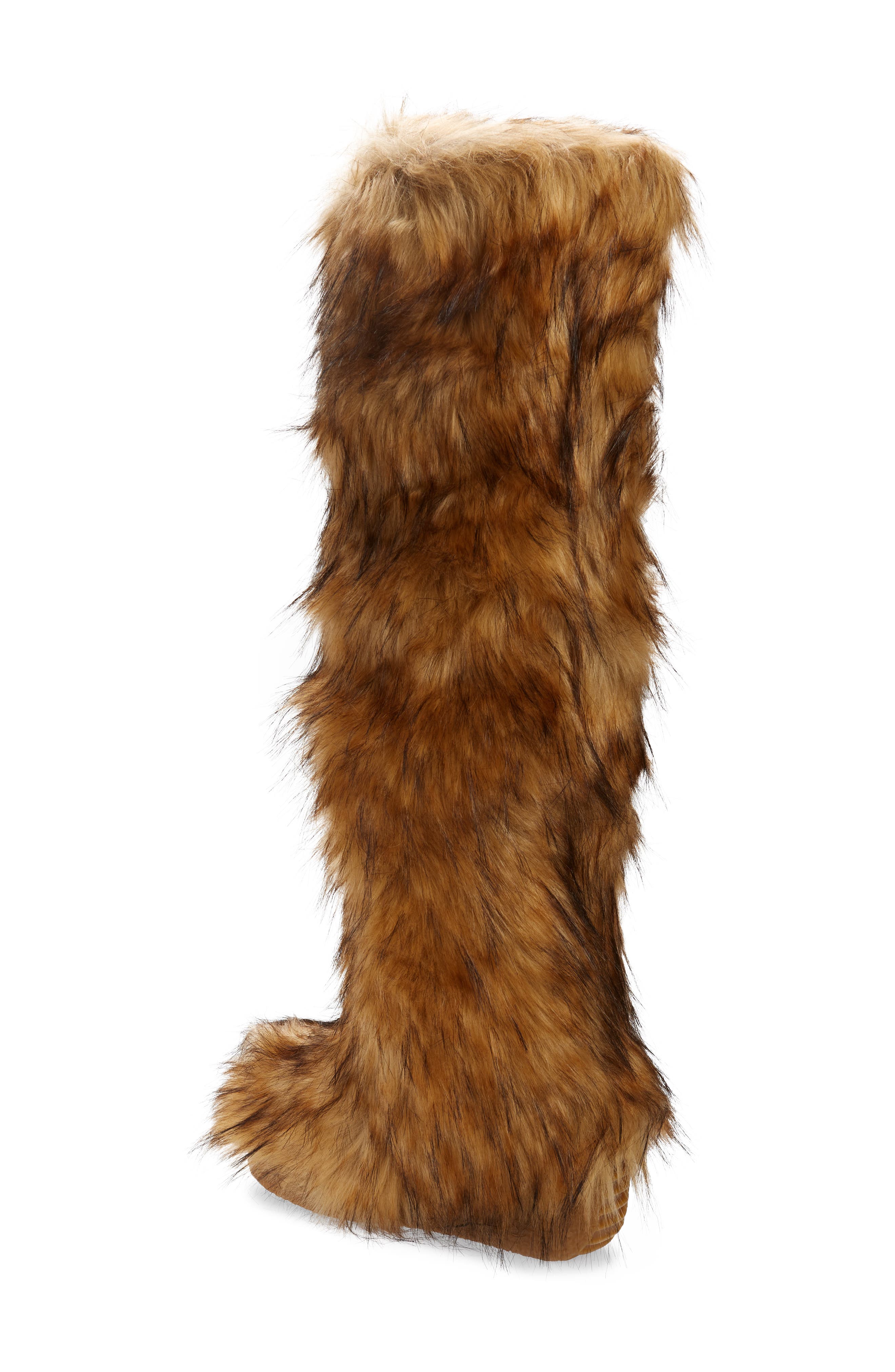 Jeffrey Campbell Fluffy Faux Fur Over the Knee Boot, Alternate, color, 