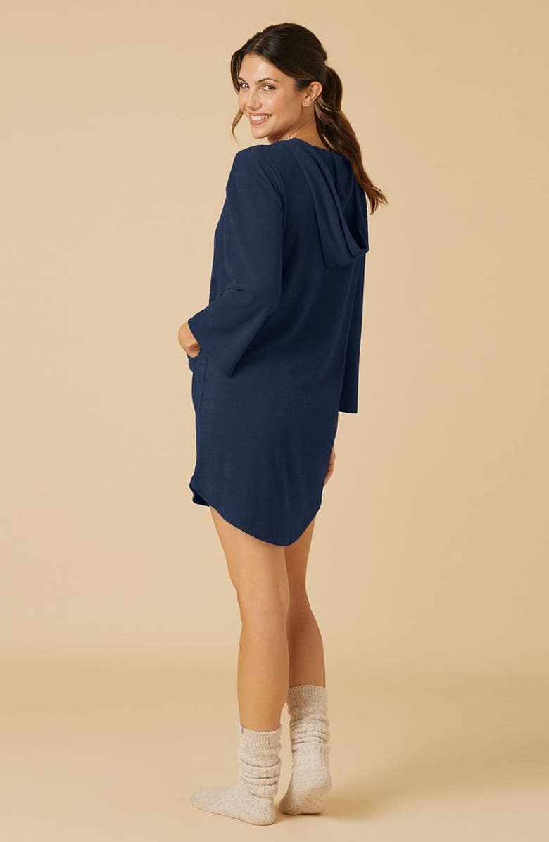 Softies Terry Hooded Lounger, Alternate, color, Midnight