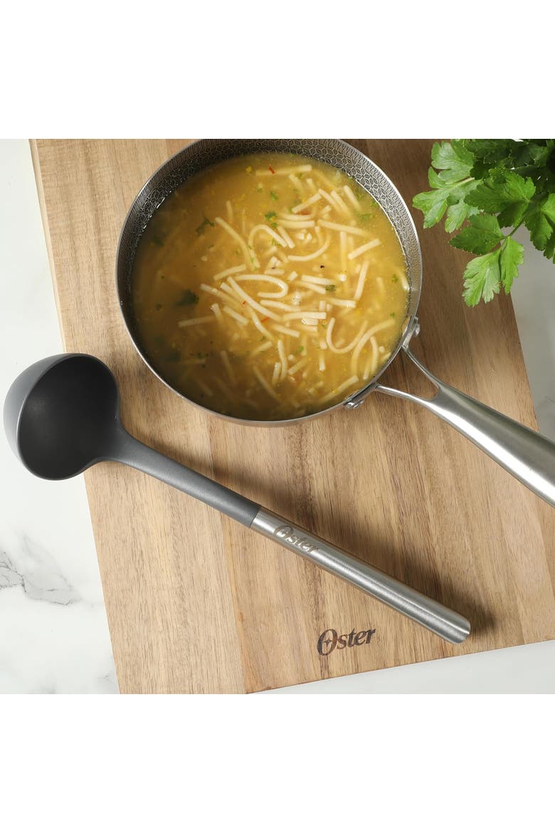 13 Inch Nylon Ladle With Stainless Steel Handle, Alternate, color, Silver