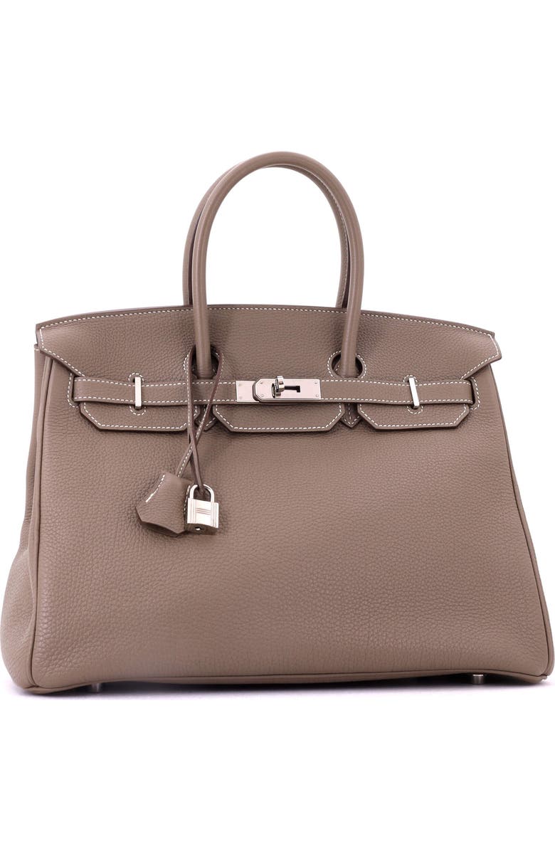 Pre-Owned Hermes Birkin Handbag Grey Togo with Palladium Hardware 35, Alternate, color, Etoupe