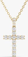 SEREIA OFFICIAL 14K Gold 2.5 ct Cross Pendant Necklace of Sereia