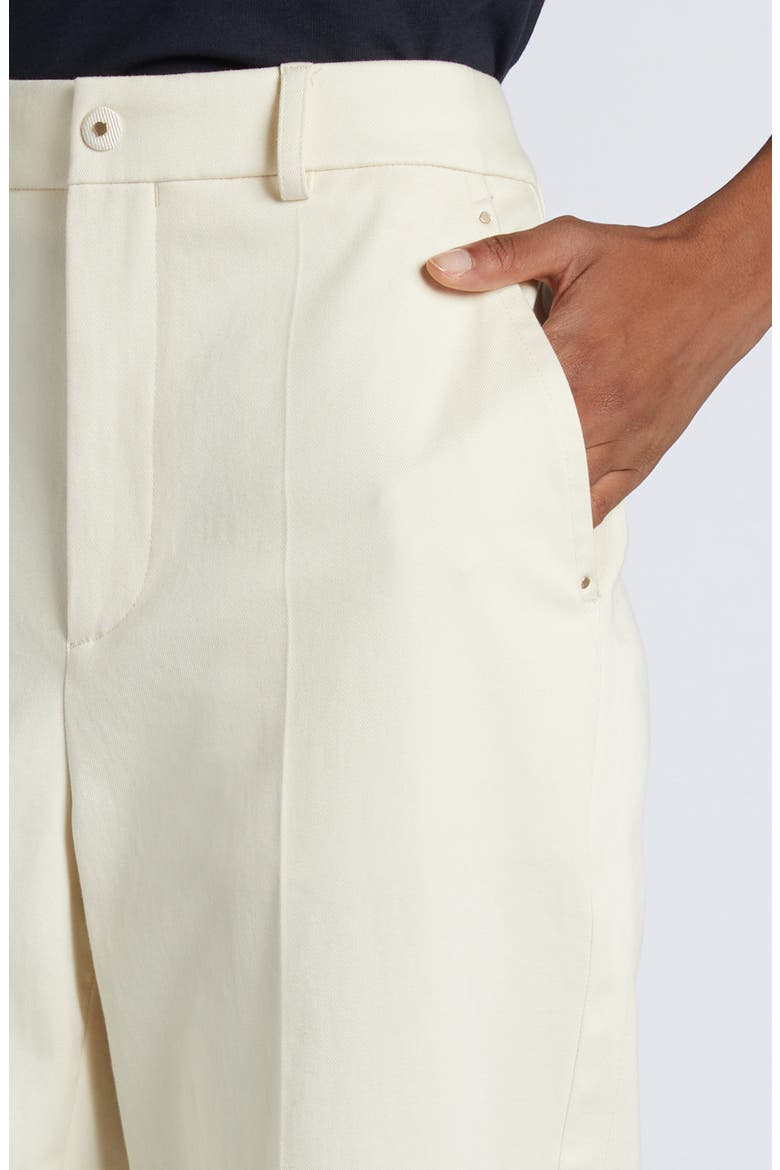 Cotton Stretch Twill Straight Leg Pants, Alternate, color, IVORY