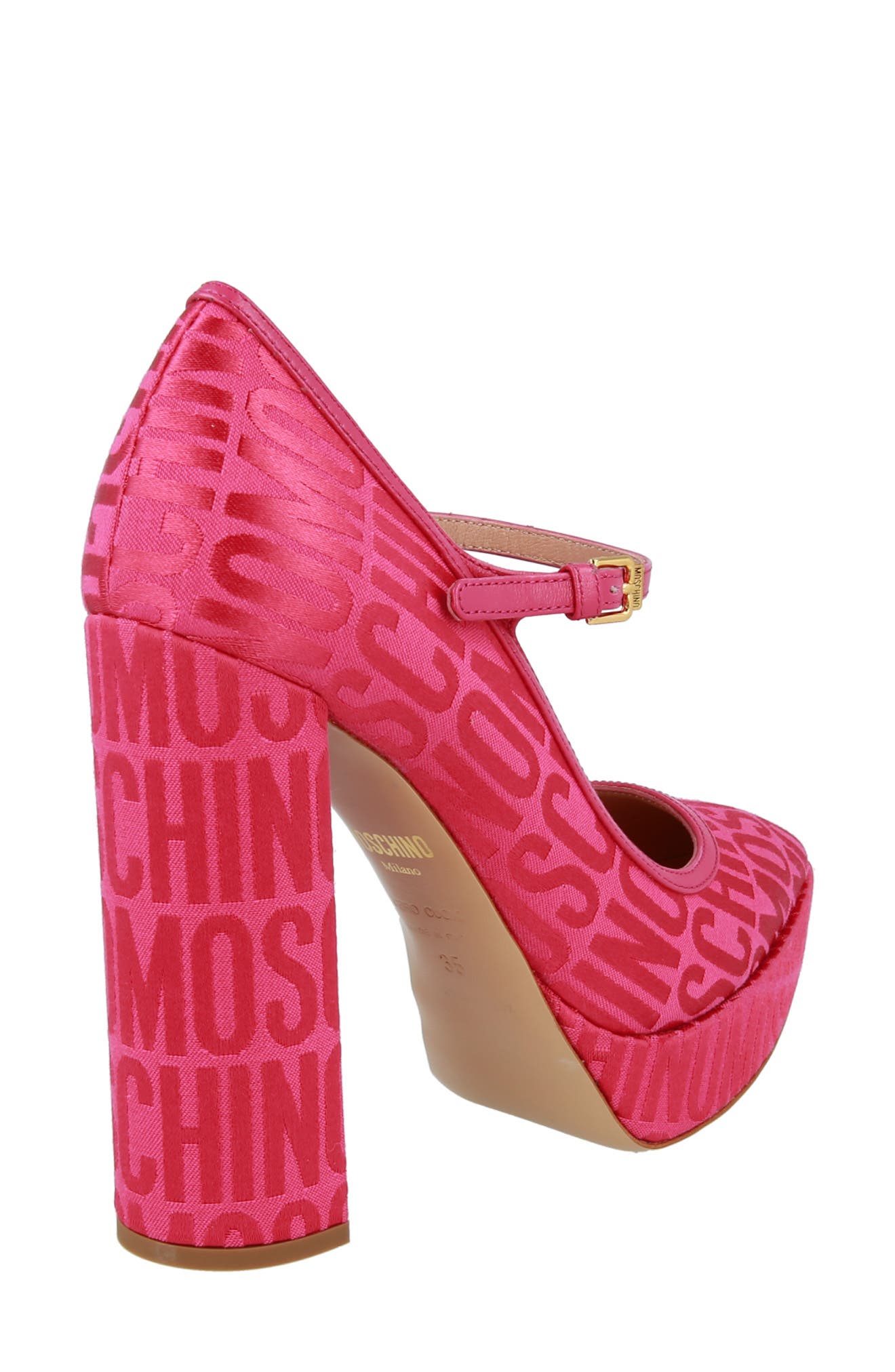 Moschino Canvas Mary Jane Pump, Alternate, color, 