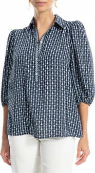 MAX STUDIO Three Quarter Sleeve Top