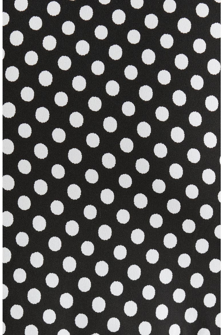 Dot Frill Hem Skirt, Alternate, color, BLACK/ LILY WHITE