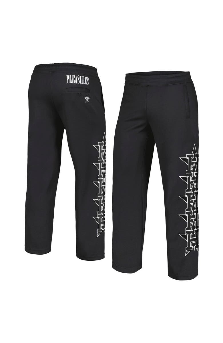 PLEASURES Men's PLEASURES Black Houston Astros Pitcher Track Pants, Main, color, Black