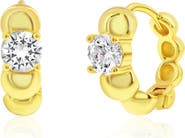 Donatello Gian Beaded Huggie Hoop Earrings