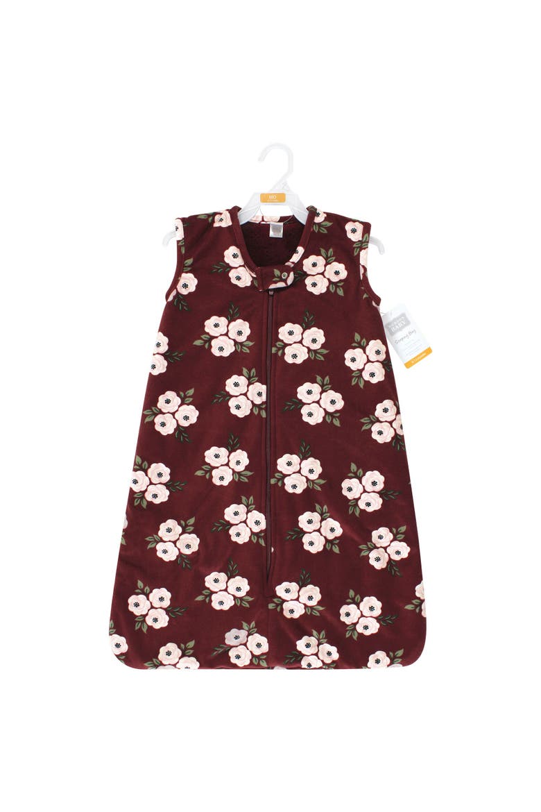 Snuggle-Up Faux Fur Convertible Blanket, Alternate, color, Burgundy Floral