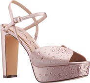 Nina Addison Slingback Peep Toe Platform Sandal