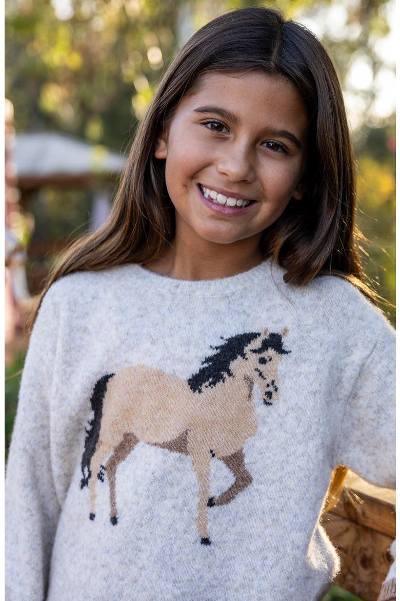 Camille Horse Sweater, Alternate, color, OATMEAL