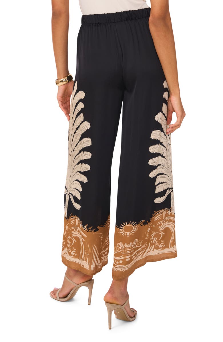 Vince Camuto Wide Leg Pull-On Pants, Alternate, color, Rich Black