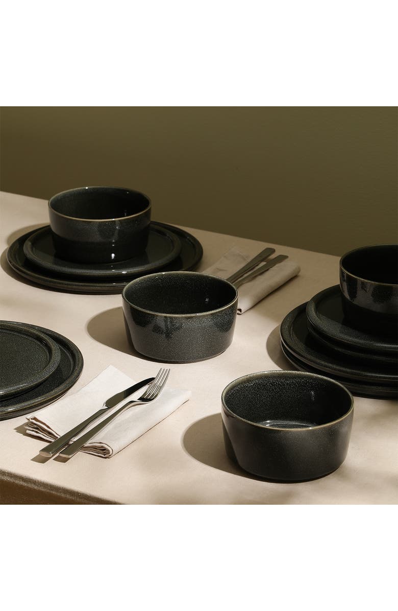 Stone Lain Eden Stoneware 24-Piece Dinnerware Set, Alternate, color, Charcoal Grey