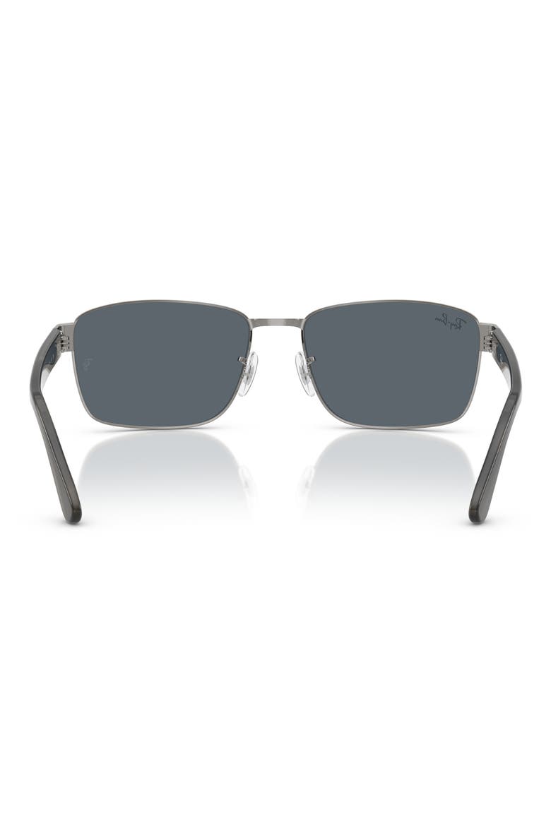 62mm Square Sunglasses, Alternate, color, BLUE