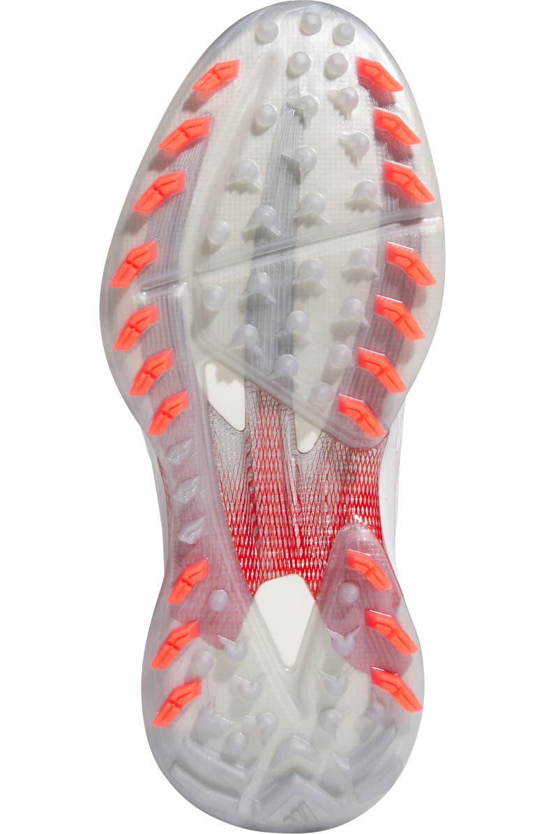 adidas Adizero ZG Golf Shoe, Alternate, color, White/ Silver Met./ Lucid Red