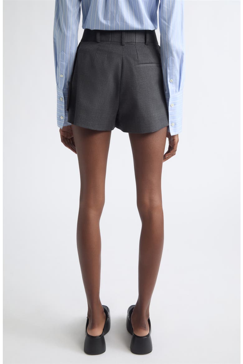 Jacket Front Tailored Wool Blend Shorts, Alternate, color, DARK CHARCOAL