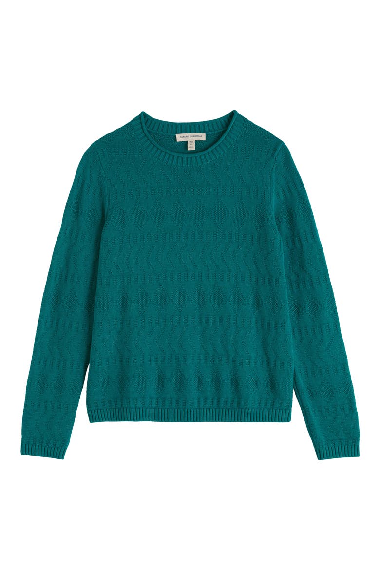 Kinter Organic Cotton Crewneck Sweater, Alternate, color, KNIT MELANGE DEEP DIVE
