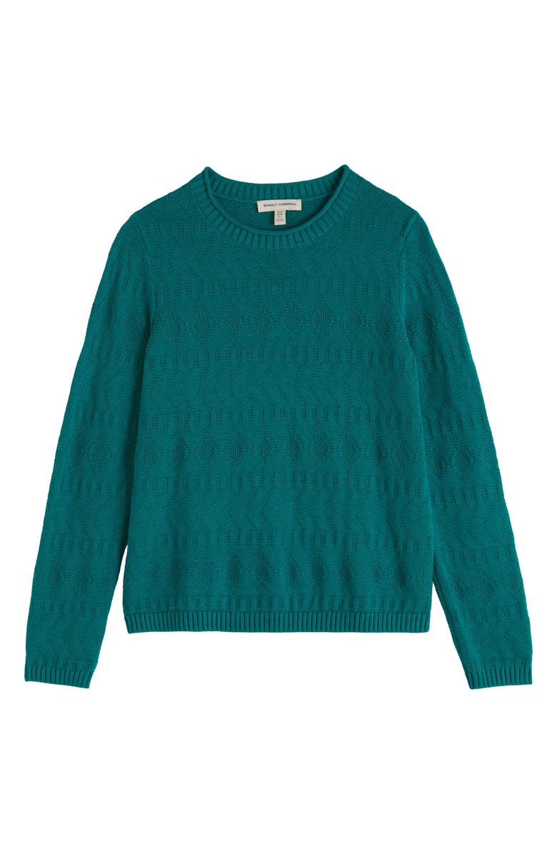 Seasalt Cornwall Kinter Organic Cotton Crewneck Sweater, Alternate, color, Knit Melange Deep Dive