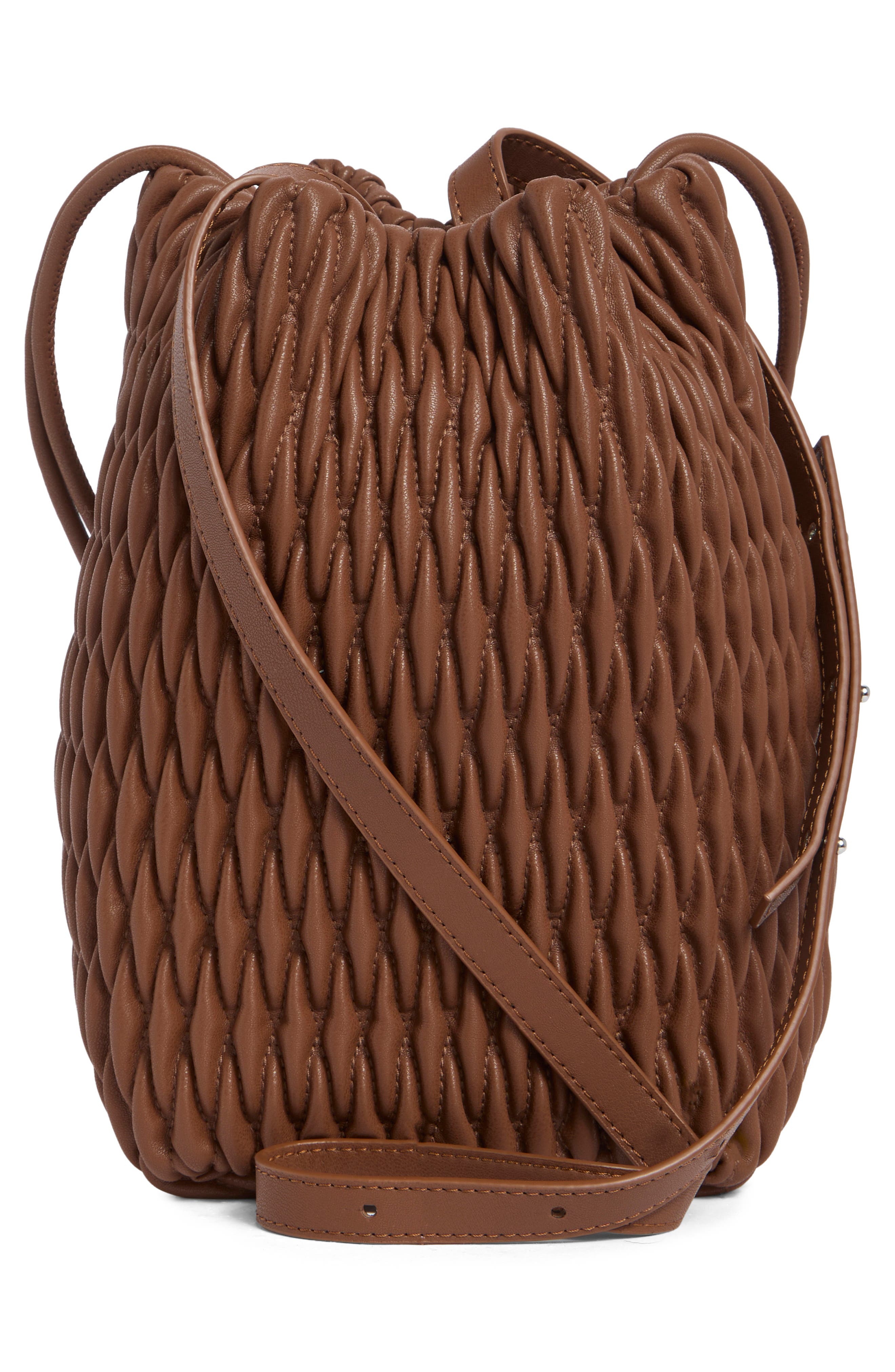 Ivy Faux Leather Tote, Alternate, color, CHESTNUT