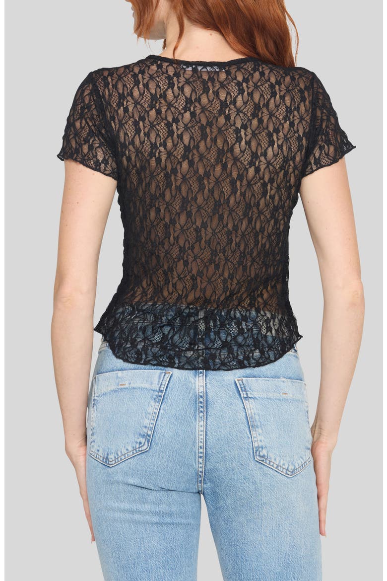 Avila Lace Baby Tee, Alternate, color, BLACK