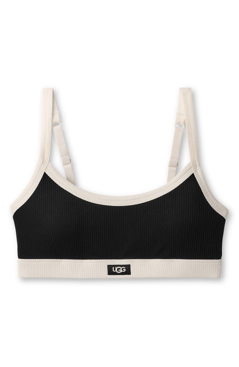 UGG<sup>®</sup> Tesia Rib Lounge Bralette, Alternate, color, Black/ Nimbus