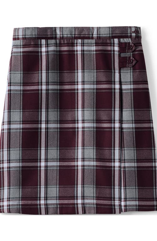 Lands' End School Uniform Girls Slim Plaid A-line Skirt Below The Knee In Multi