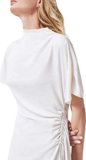 AllSaints Rosie Mock Neck Side Drape Asymmetric Maxi Dress AllSaints Rosie Mock Neck Side Drape Asymmetric Maxi Dress