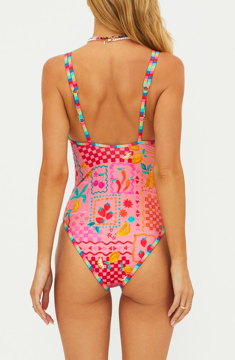 Beach Riot Naomi Print One-Piece Swimsuit, Alternate, color, Passion Fruit
