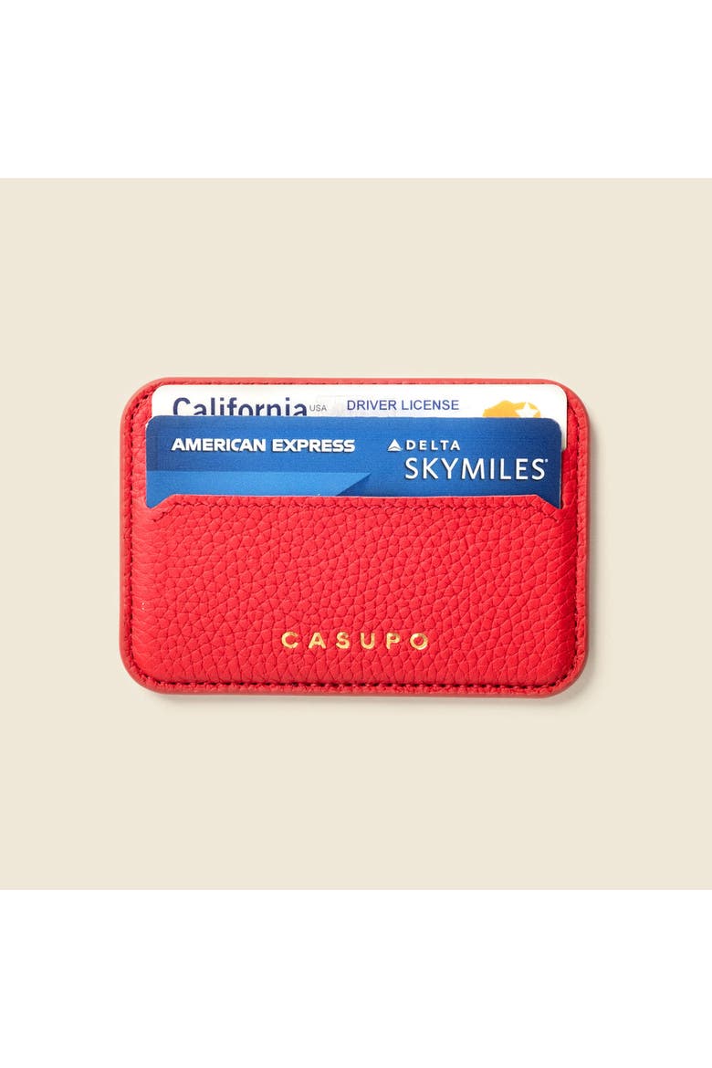 Leather Magsafe Wallet, Alternate, color, Red