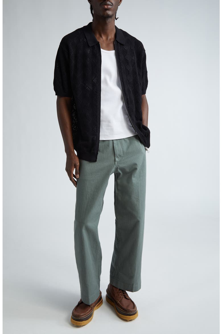Mil Herringbone Stripe Pants, Alternate, color, SAGE 66