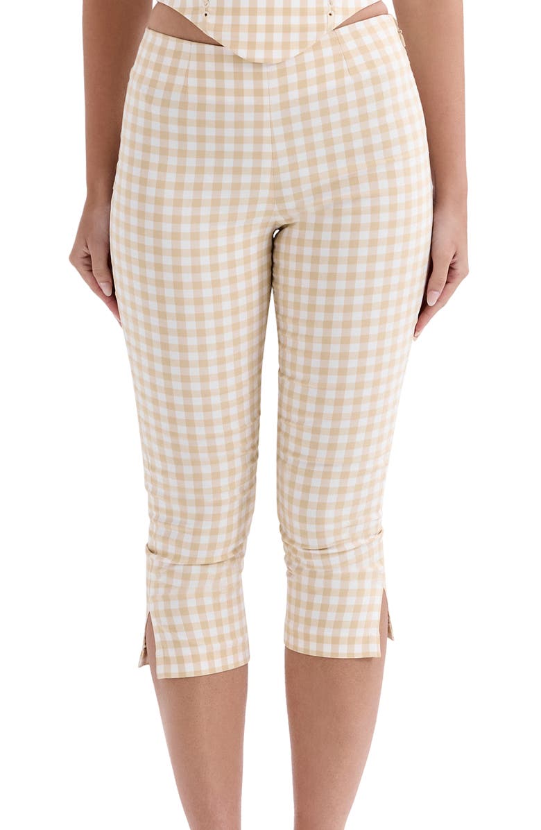 HOUSE OF CB Carella Gingham Capri Pants, Alternate, color,
