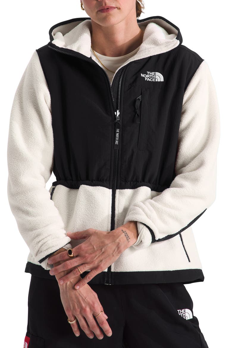 Denali Hooded Jacket, Main, color, WHITE DUNE/ TNF BLACK