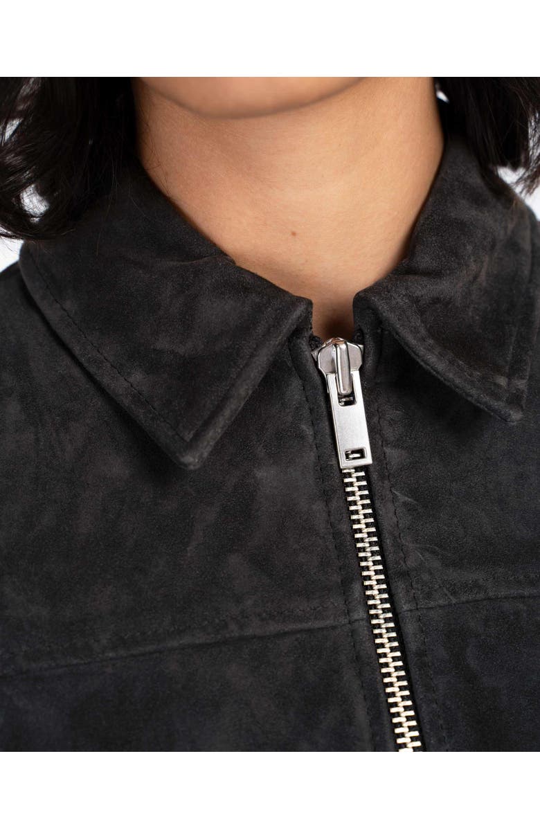 Kettlewell Harper Suede Bomber Jacket, Alternate, color, Shadow Grey