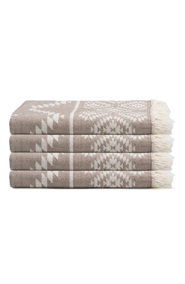 Olive & Linen Turkish Hand / Kitchen Towel Bundle, Main, color, Taupe Brown
