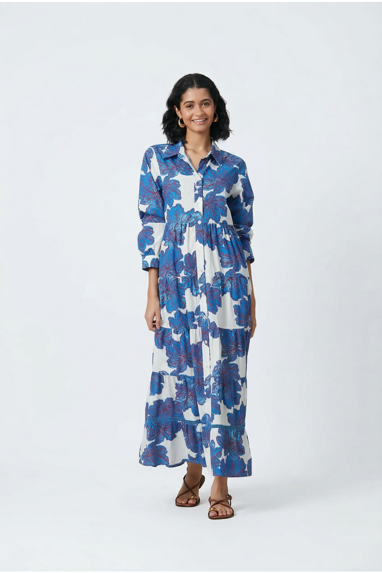 Cc Jinette Maxi Dress, Main, color, Blue Eenika