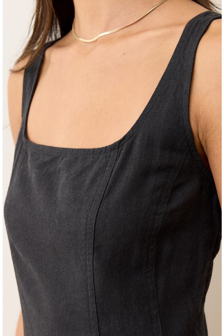Denisse Sleeveless Minidress, Alternate, color, BLACK