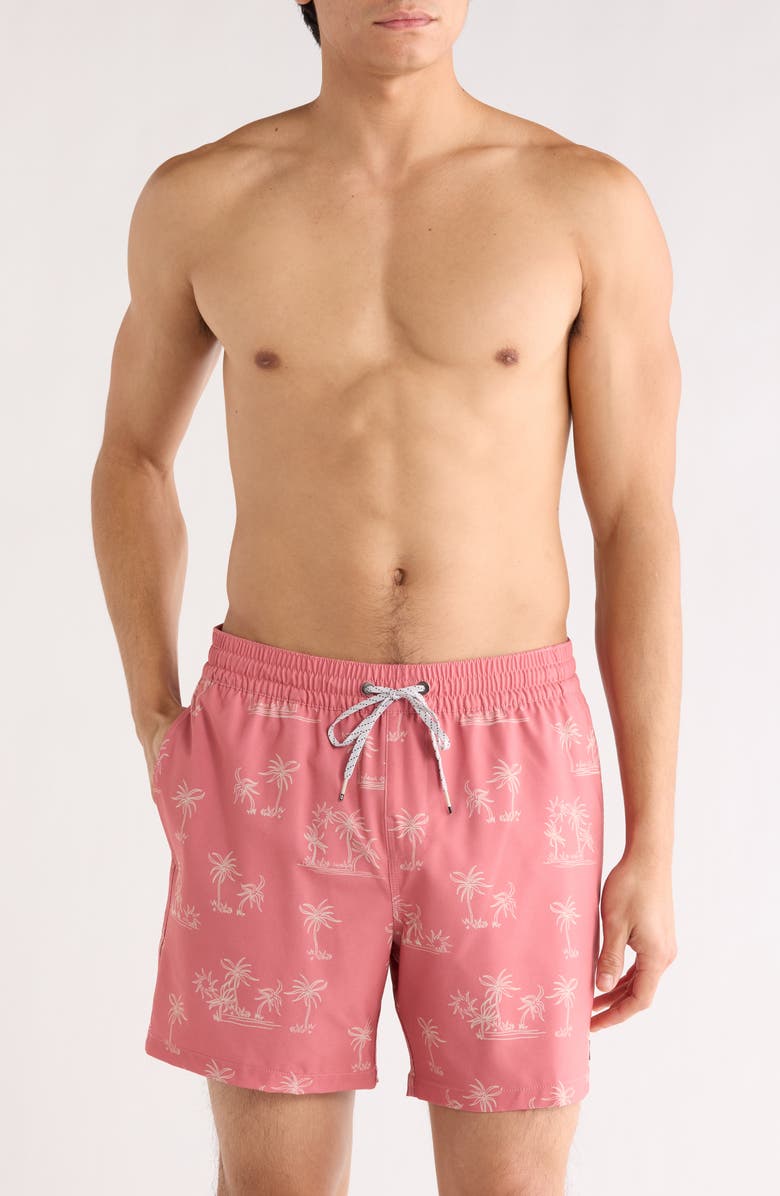 Billabong Lineup Layback Swim Trunks, Main, color, Dusty Pink