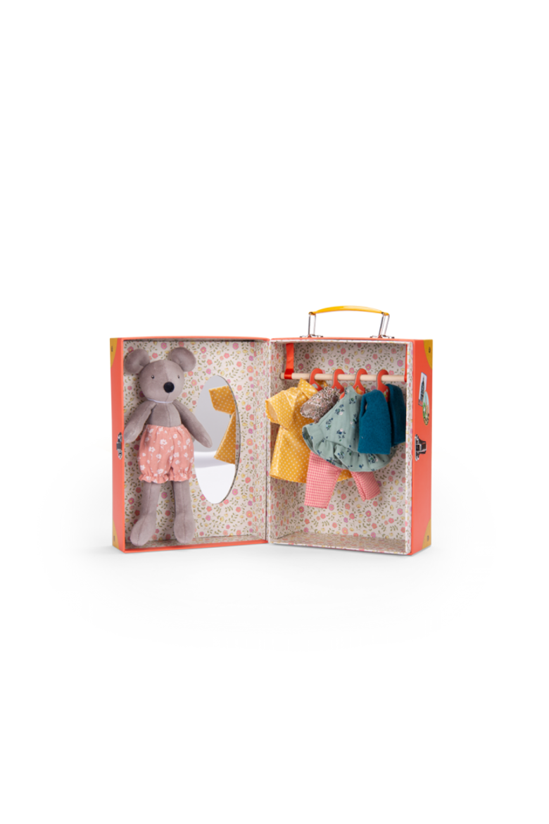 Nini Little Wardrobe Suitcase The Big Family, Main, color, Orange