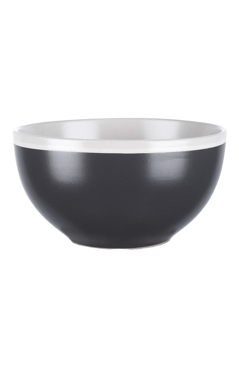 Stone Lain Serenity Stoneware 4-Piece Bowl Set, Alternate, color, Dark Gray And Cream