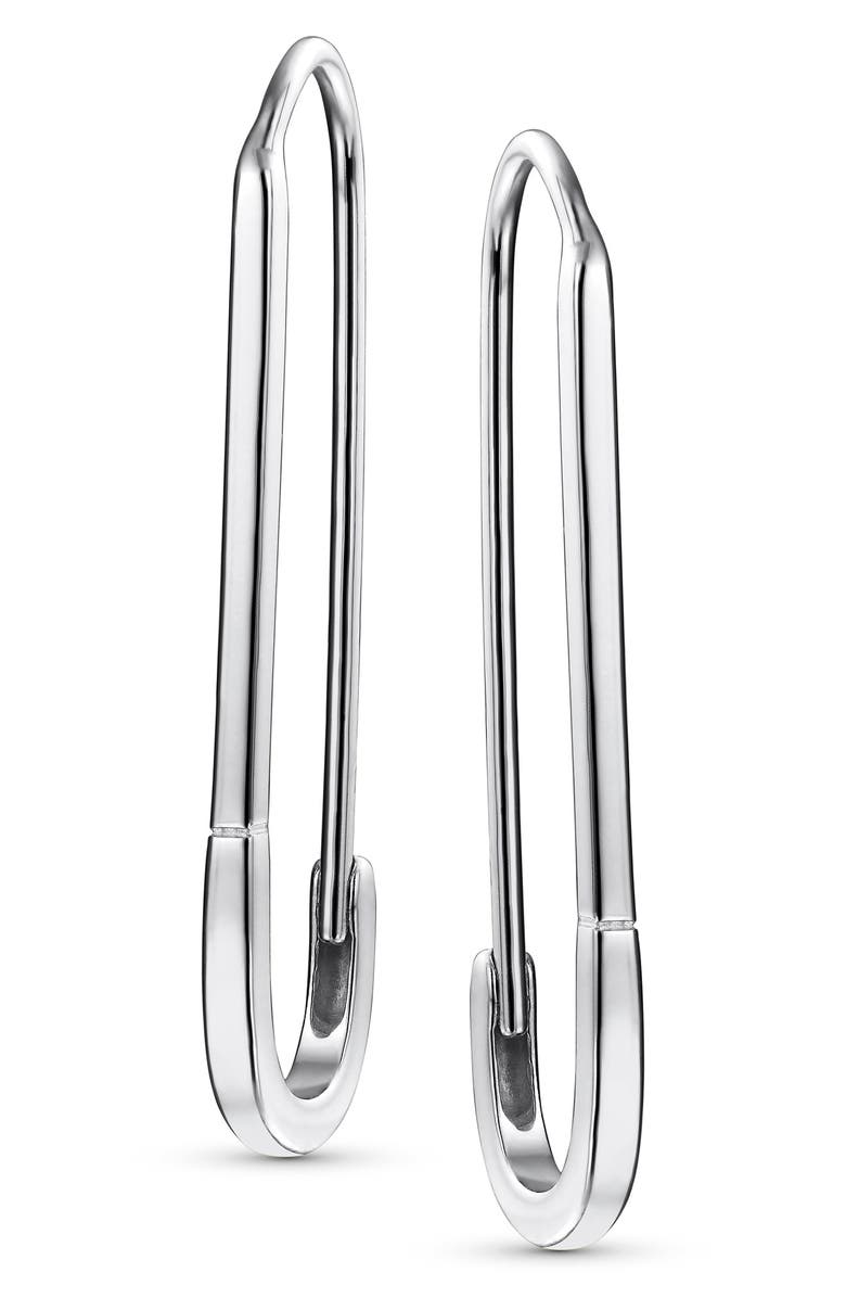 BLING JEWELRY Safety Pin Earrings, Alternate, color, 