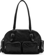 MANGO Leather Bowling Bag