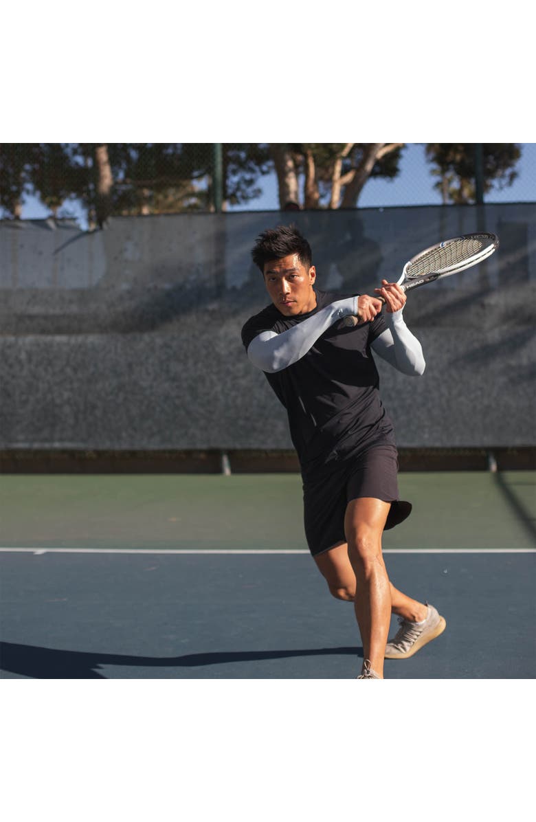 BloqUV Men's Short Sleeve Crew Sun Shirt, Alternate, color, Black